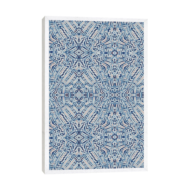 Clandestine Blue - Print on Canvas, White Framed, 101.6 cm H x 66.04 cm W