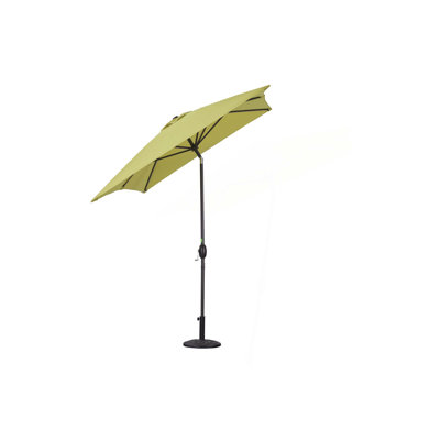 Parasol de patio rectangulaire 6,5 pi x 10 pi avec inclinaison, manivelle et 6 nervures robustes pour terrasse, pelouse, piscine, vert lime