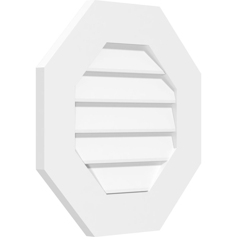 Ekena Millwork PVC Wall Louver / Gable Vent, 38" H x 38" W
