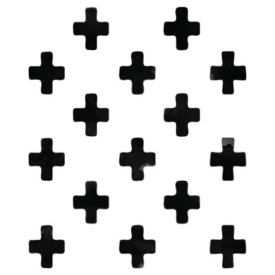 Asher Black Crosses - Wrapped Canvas Print