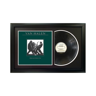 Van Halen «Women and Children First», disque encadré avec passe-partout noir