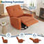 Fauteuil inclinable à 360 ° avec dossier et repose-pieds réglables, orange-2060084903