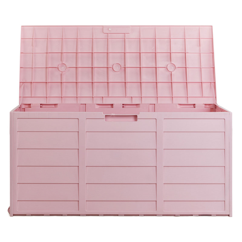 75 Gallon Lockable Cabinet Deck Box, Pink