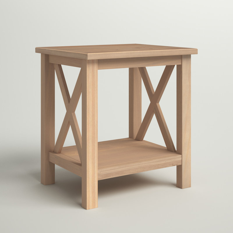 Stimpson Solid Wood End Table, Driftwood