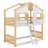 Twin Over Twin House Bunk Bed With Safety Guardrails And Ladder-1757440231