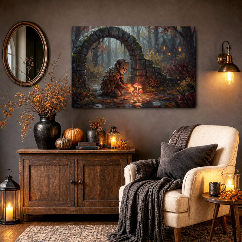 Impression sur toile, personnage fantastique, H 20 po x l 30 po