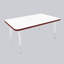Table rectangulaire d'activités thermofusionnées avec pieds réglables et pivotants standard-113909079-113909070