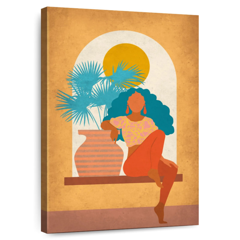 Leisha Boho Posing Beauty, 45" H x 30" W