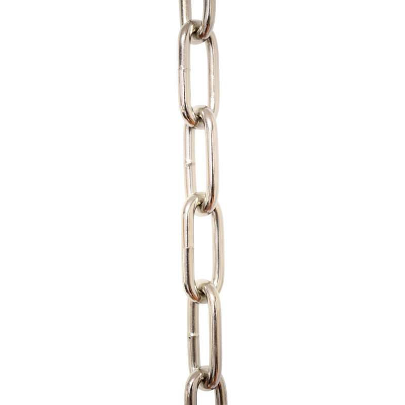 Chaîne de lustre décorative à maillons standard (10 pieds), Nickel poli