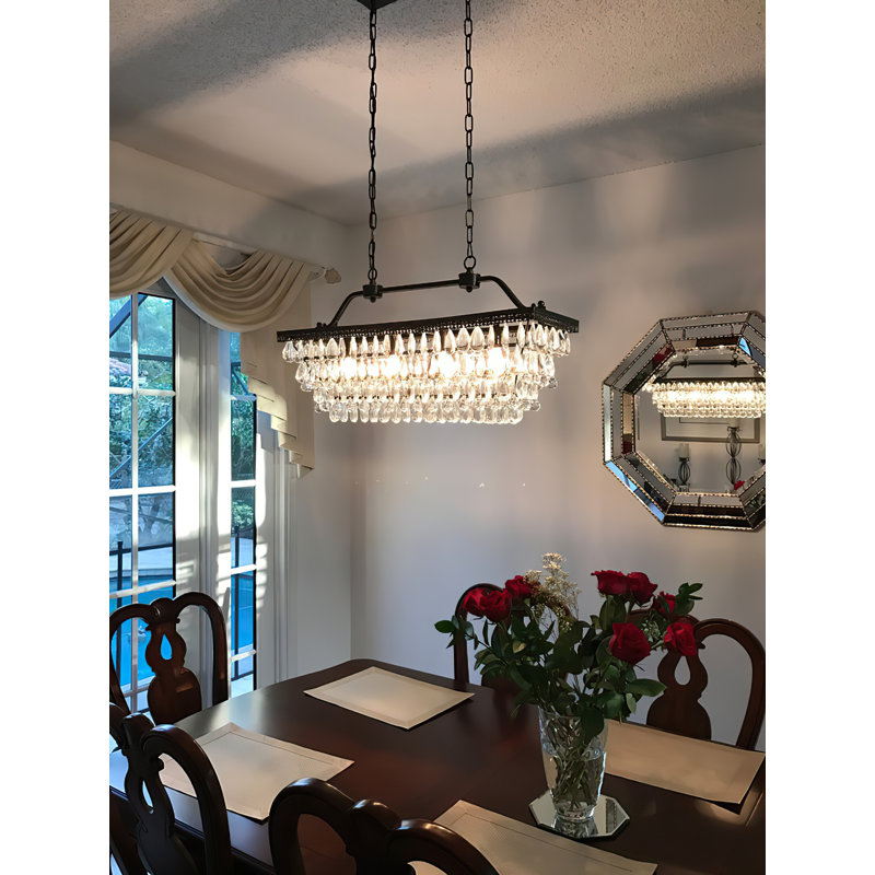 Vintage Classics 4-Tier Crystal Chandelier Dimmable