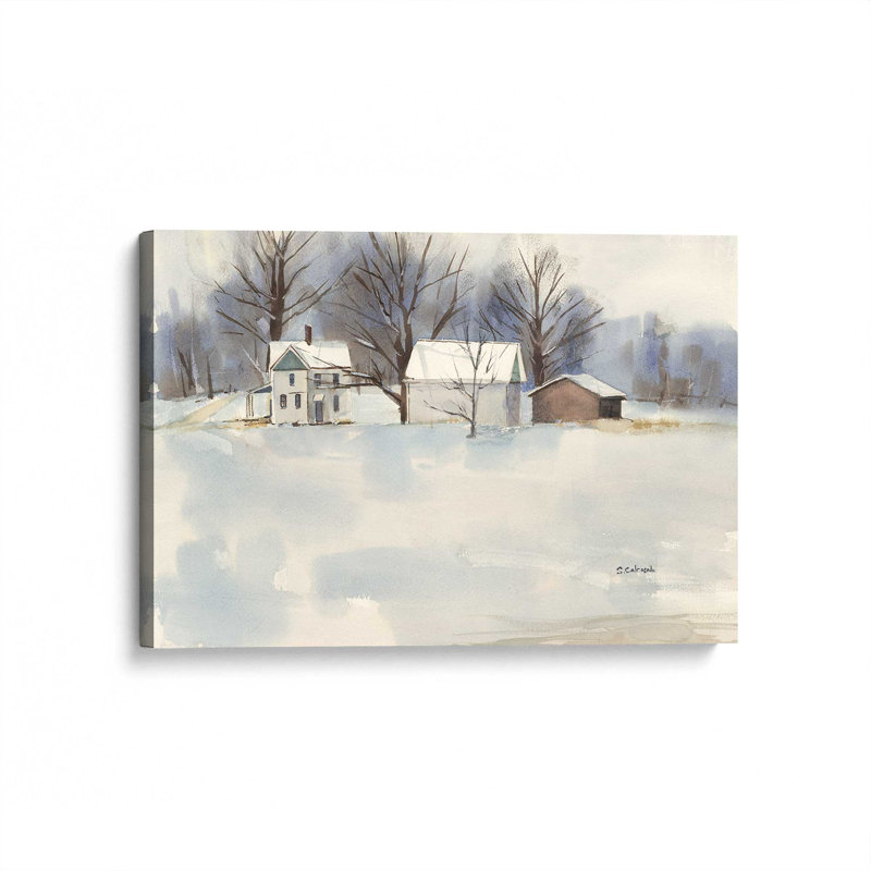 «Blue Winter View» par Stephen Calcasola, reproduction d'art sur toile, 36" H x 48" W