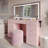 Lydia Extra-Large Makeup Vanity With Bluetooth Speakers And LED Mirror-106057668
