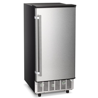 R.W.FLAME 80 Lb. Daily Production Clear Cube Ice Under-Counter/Freestanding Ice Maker for Commercial Use & Home Use