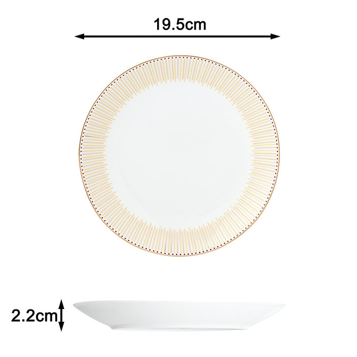 Waterside 12pc Gold Radiance Porcelain Dinner Set