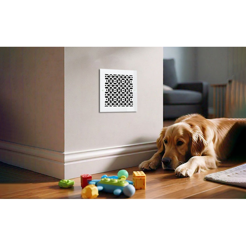  Ouverture de conduit 8 po x 8 po AIR RETOUR | Grille d'air lourde en fonte d'aluminium (10 po x 10 po au total) | Thermolaqué