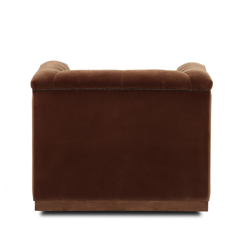 Maxx Upholstered Swivel Tufted Chair