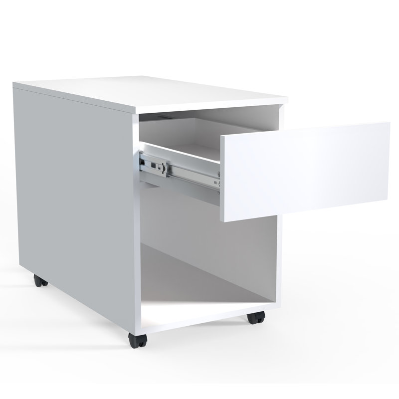 Remedios 39cm Wide File Cabinet, 70cm H x 39cm W x 55cm D, White
