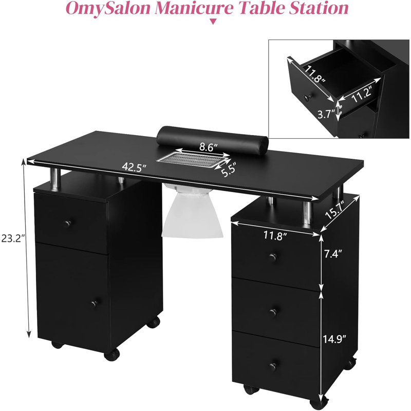 Organisateur de maquillage en bois Nailsworth, Noir