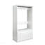 Garde-robe 32 po en bois blanc avec deux tiroirs