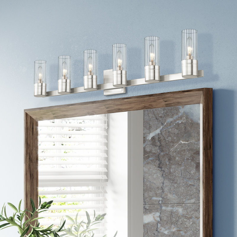 Barnett 6 - Light Dimmable Vanity Light, Brushed Nickel