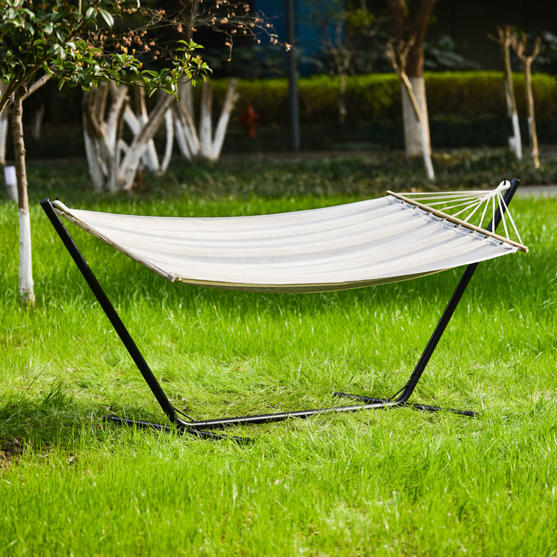 Chesterwood Spreader Bar Hammock with Stand, Grey/White