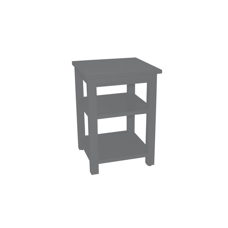 Table de chevet en bois massif Angeleque, Graphite