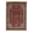 Hand Knotted Wool Oriental Area Rug in Red And Navy