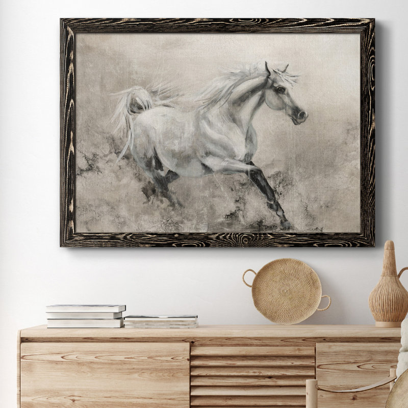 «Majestic Stallion I», reproduction d'art sur toile, H 31 po x l 44 po x P 1 po, Noir