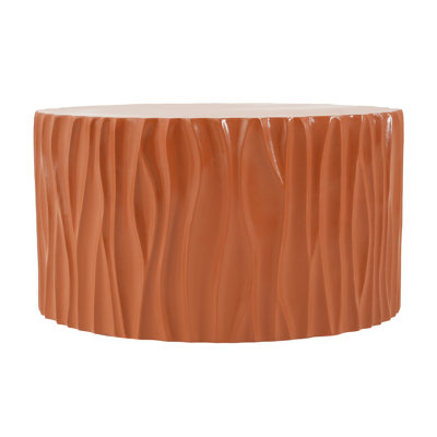 Table d'appoint ronde d'extérieur moderne en terre cuite de 168 cm (66 po), MGO, résistante aux intempéries, durable et résistante, idéale pour une utilisation intérieure et extérieure sur une terrasse, dans un jardin ou un salon.