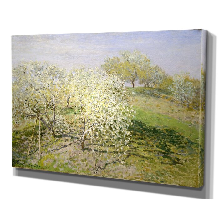 Vault W Artwork Fruit Trees In Bloom On Canvas by Claude Monet Print ...