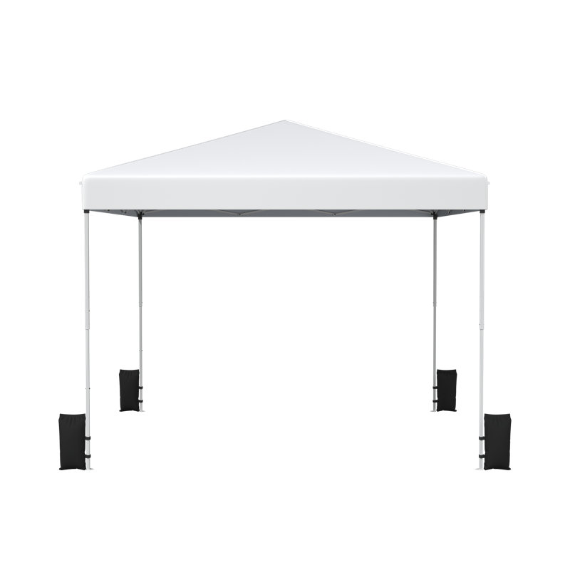 10 pi. L 10 pi. D Pavillon de jardin en métal, auvent escamotable, Crème