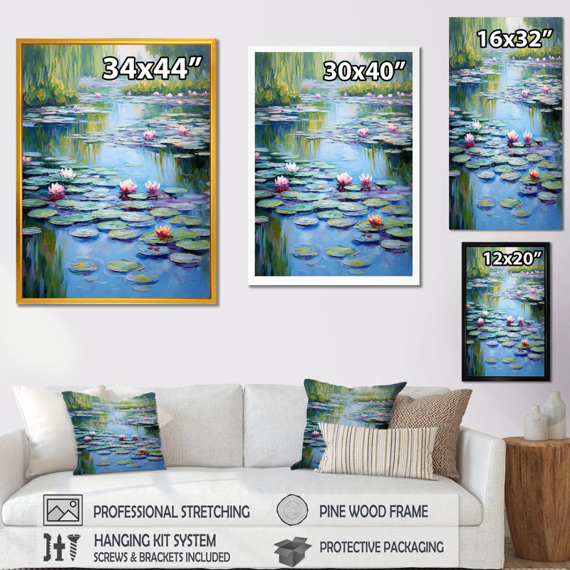 «Lake Serenity Blossoming», reproduction sur toile, H 40 po x l 30 po, Toile tendue