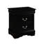 2 Table de chevet en noir pour un charmant intérieur de chambre à coucher