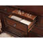 Commode classique transitionnelle à 7 tiroirs en placage de bouleau caché avec meubles à pieds