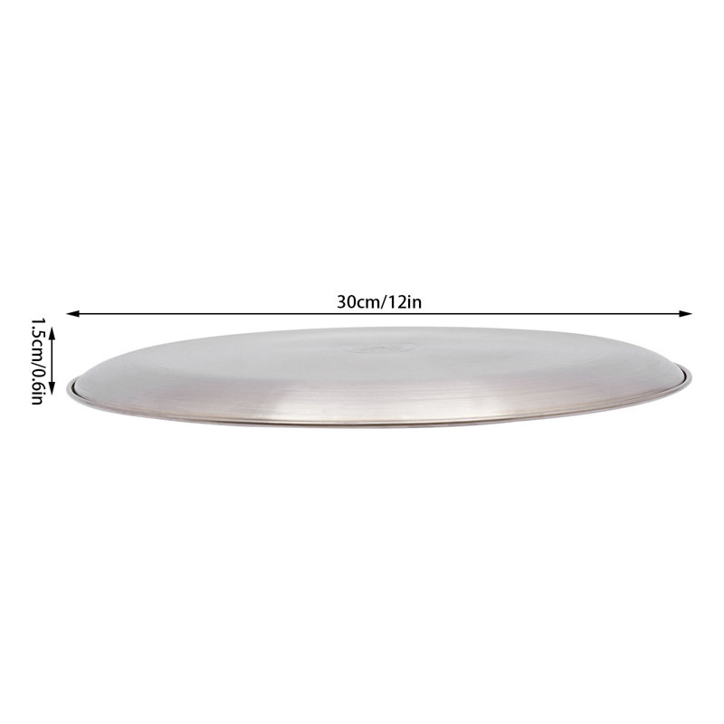 Plateaux à pizza ronds en acier inoxydable