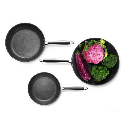 Granitestone Pro Hard Anodized 3 Piece Nonstick Fry Pan Set - 8'' 10'' and 12''