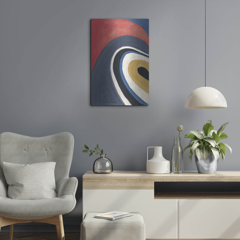 Art mural en métal Wrought Studio ™ «In The Groove 1 Retro» par Danhui Nai, H 24 po x l 16 po