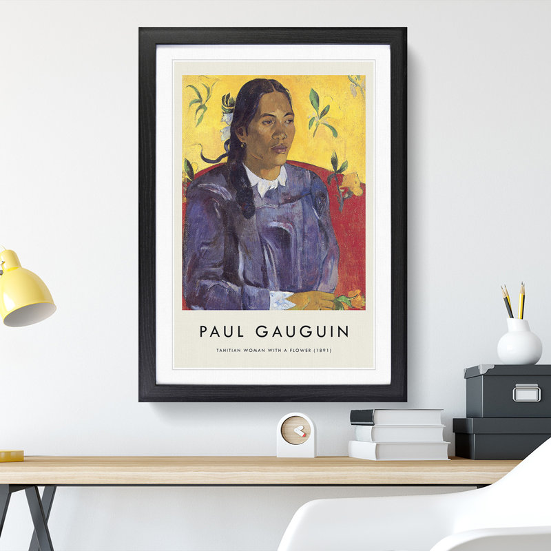 Seated Woman Vol.2 by Paul Gauguin - Picture Frame Graphic Art, 48cm H x 36cm W x 2cm D