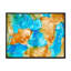 Turquoise et brun, luxe abstrait, fluide I - peinture sur toile-67359346-67359350