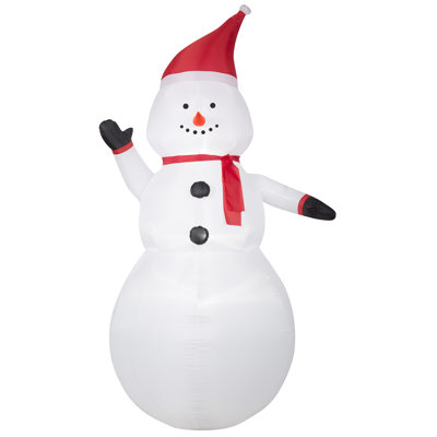 Christmas Inflatable Snowman with Santa Hat