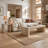 Josiane 2-piece Carved Solid Wood Living Room Table Set