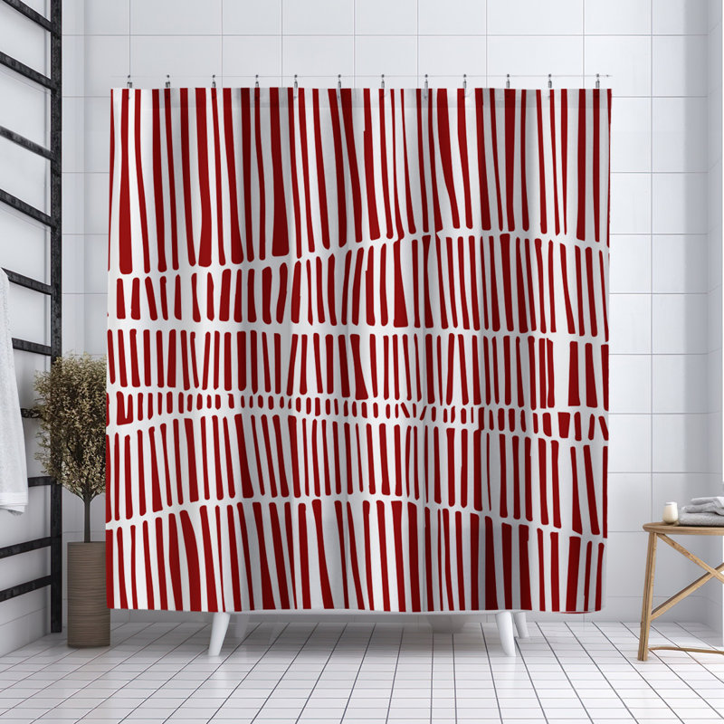 Rideau de douche Coco, Rouge