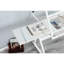 Table à dessin blanche avec chaise - verre trempé, 0-75 degrés et 31,5 "à 49,5" réglable, rayure, rangement pour accessoires de bureau