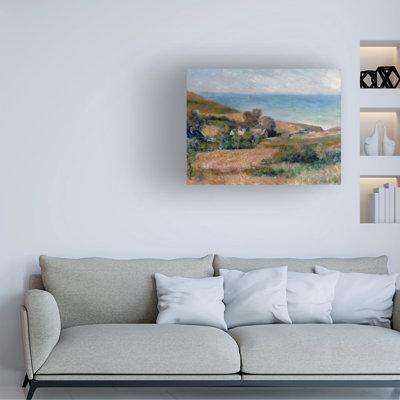 Art mural sur toile tendue - Pierre-Auguste Renoir «View of the Seacoast - Normandy», art mural pour salon, chambre à coucher ou bureau - 14 x 19