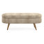 Banc de rangement repose-pieds ovale, pieds en bois d'hévéa, 43,5 po x 16 po x 16 po-214795923