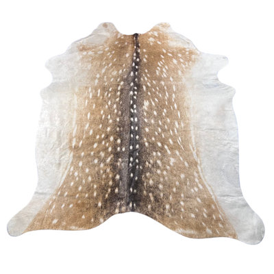 Chital Deer Printed Cowhide Rug