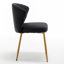 Fauteuil d'appoint moderne en velours avec capitonnage et pieds dorés-819880181