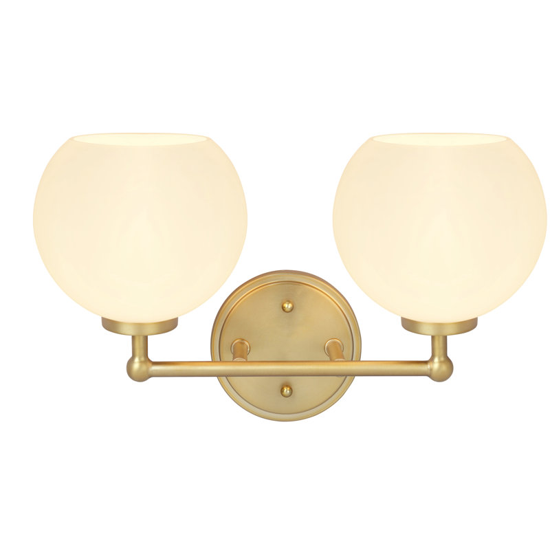 Éclairage pour meuble-lavabo doré 2 lumières Lally