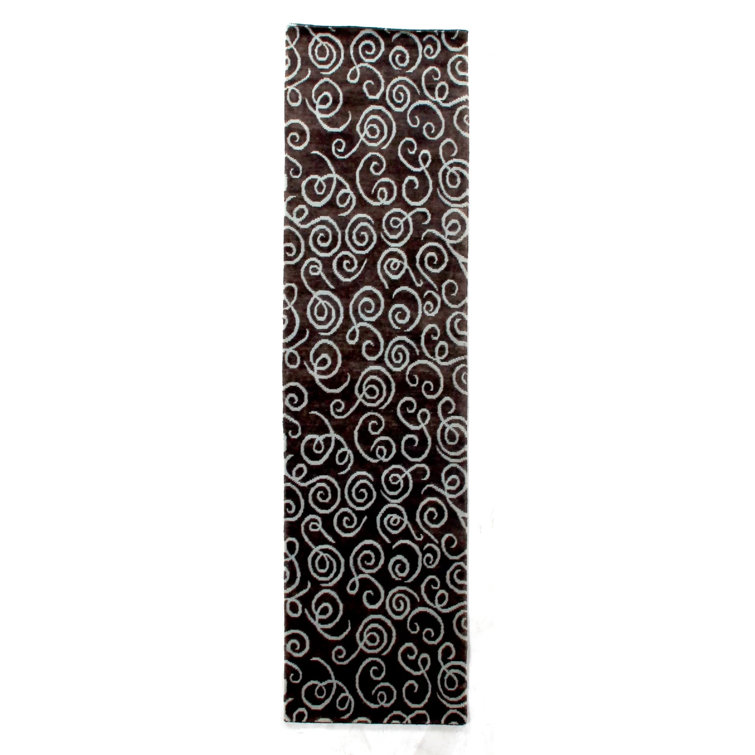 Metropolitan Abstract Hand-Knotted Wool Brown/Ivory Area Rug