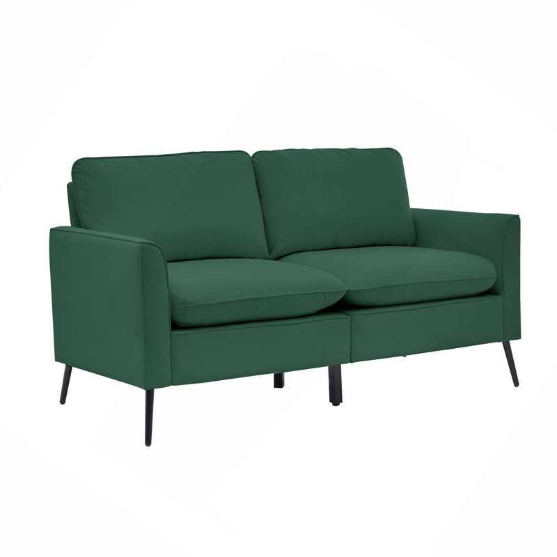 Causeuse en cuir TS Cat, Green, Green Faux Leather